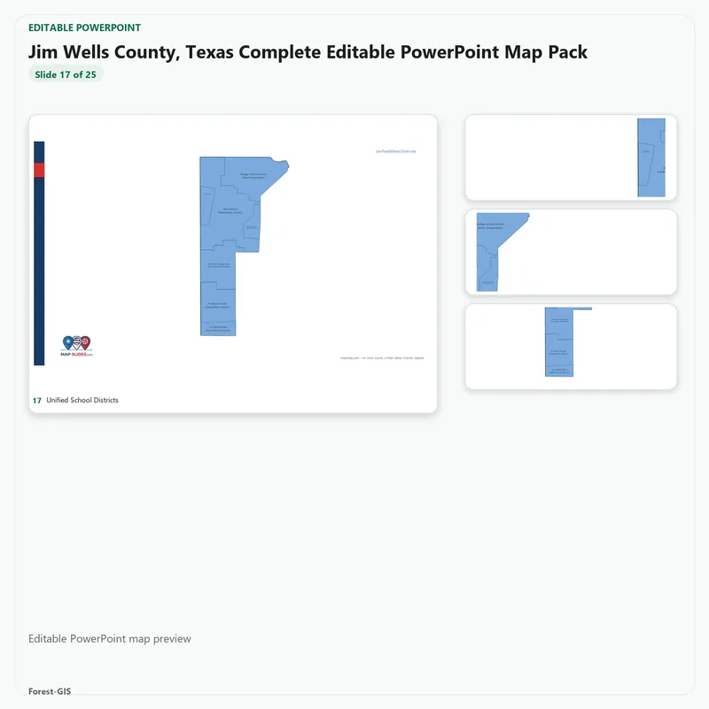 Jim Wells County, Texas Editable Map Pack - Image 5