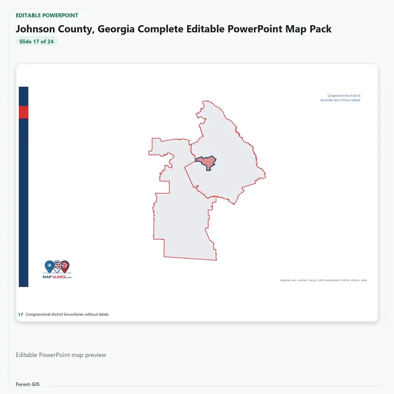 Johnson County, Georgia Editable Map Pack - Image 5