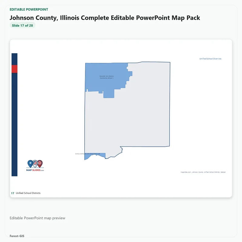 Johnson County, Illinois Editable Map Pack - Image 5