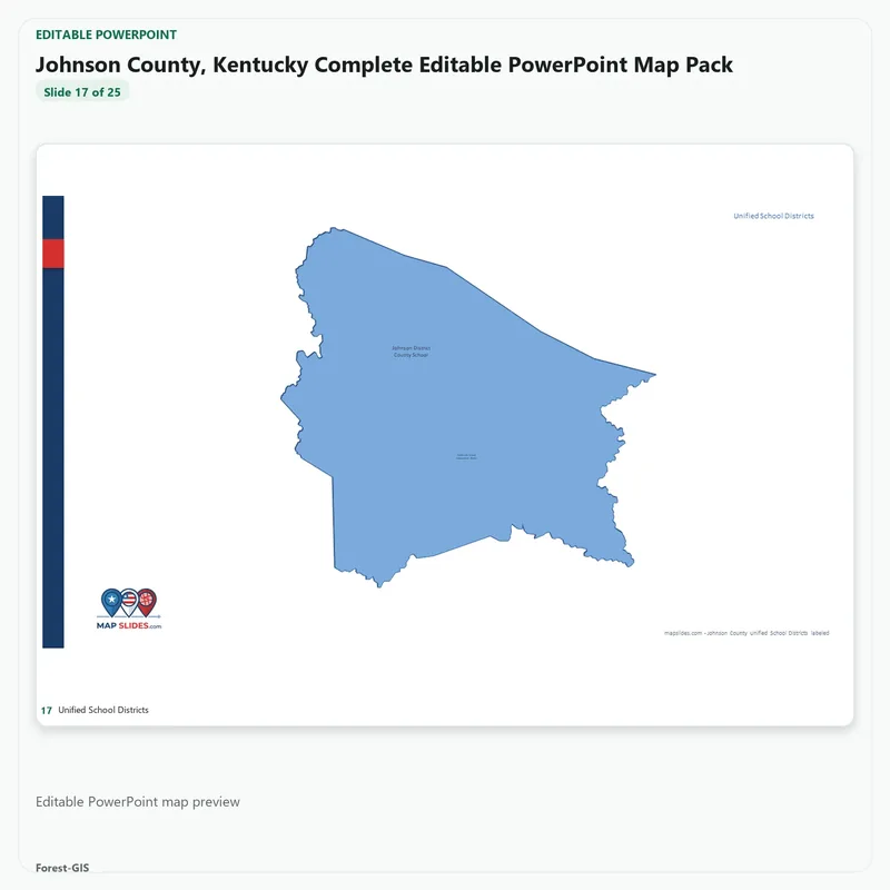 Johnson County, Kentucky Editable Map Pack - Image 5