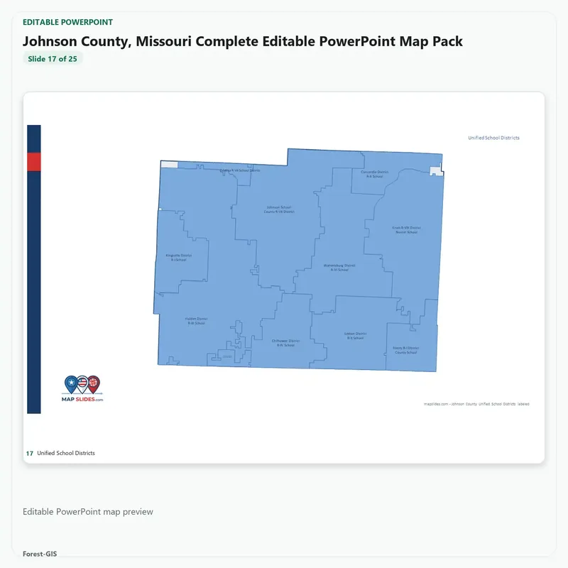 Johnson County, Missouri Editable Map Pack - Image 5