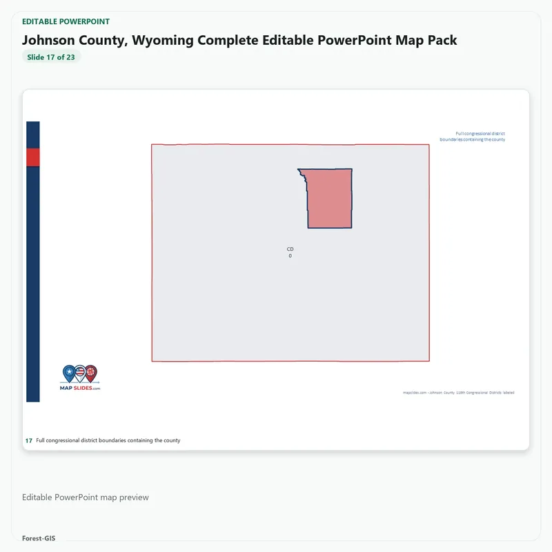 Johnson County, Wyoming Editable Map Pack - Image 5