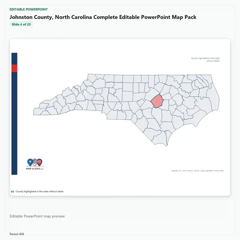 Johnston County, North Carolina Editable Map Pack - Image 4