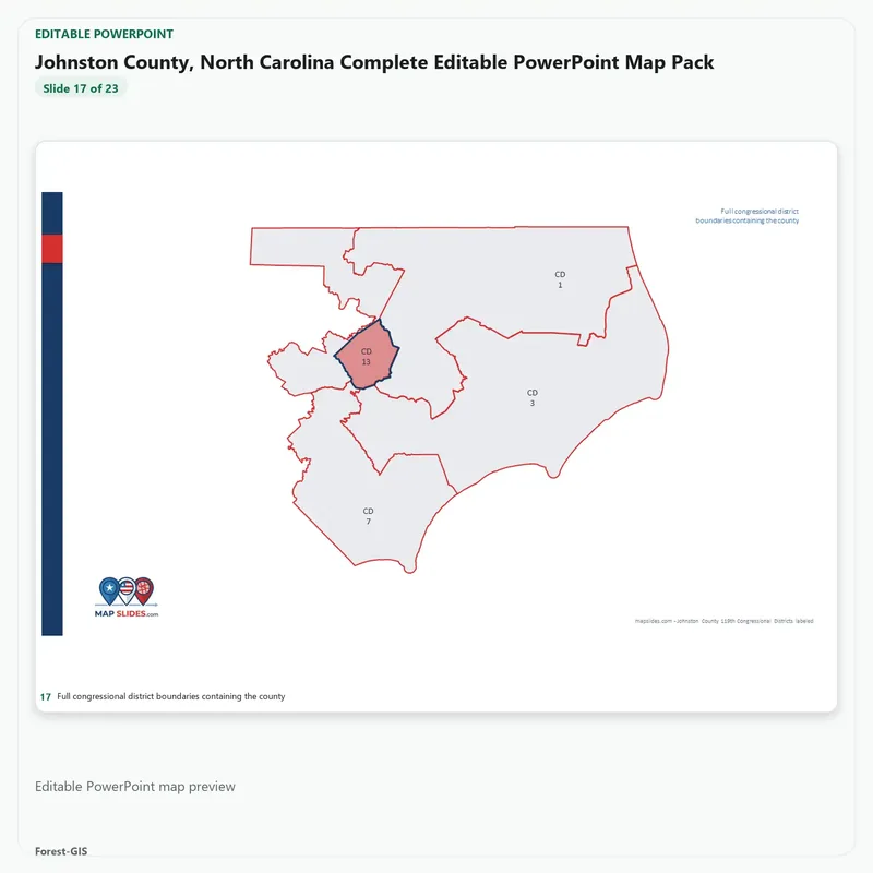 Johnston County, North Carolina Editable Map Pack - Image 5