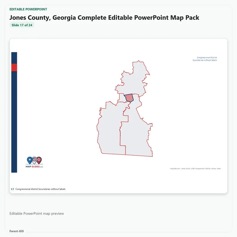 Jones County, Georgia Editable Map Pack - Image 5