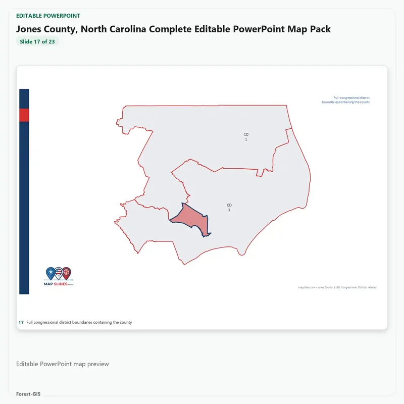 Jones County, North Carolina Editable Map Pack - Image 5
