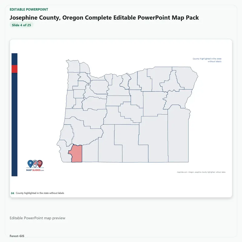 Josephine County, Oregon Editable Map Pack - Image 4