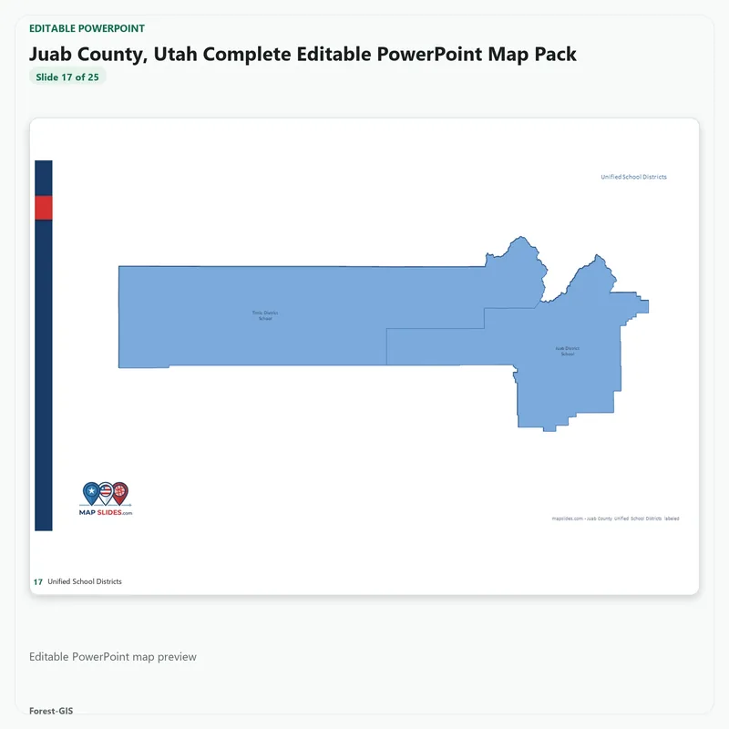 Juab County, Utah Editable Map Pack - Image 5