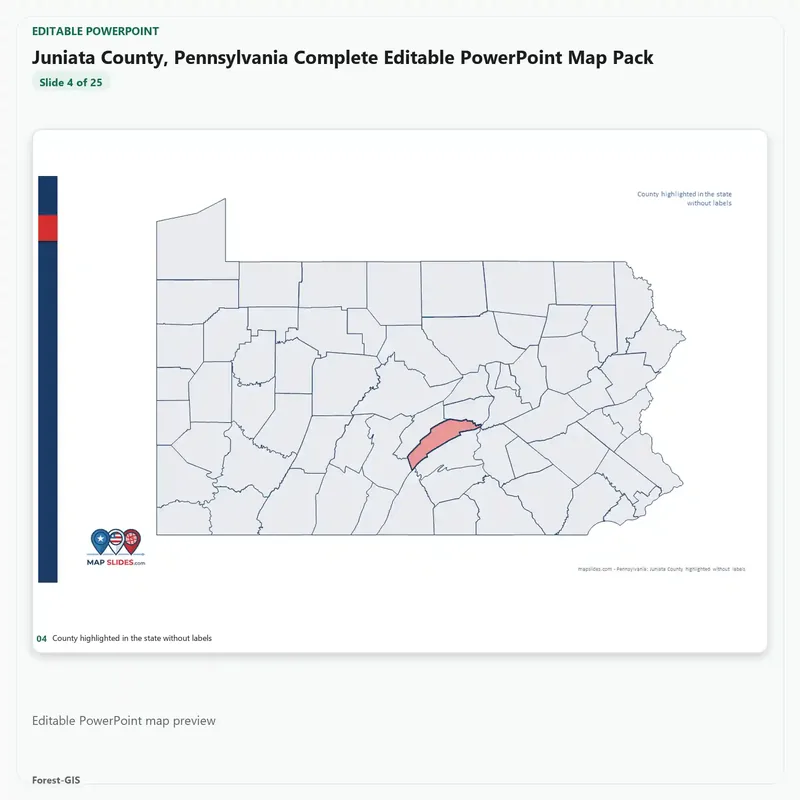 Juniata County, Pennsylvania Editable Map Pack - Image 4
