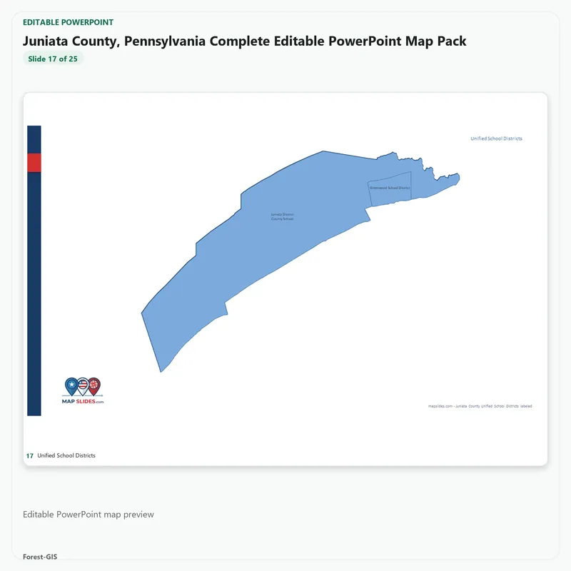 Juniata County, Pennsylvania Editable Map Pack - Image 5