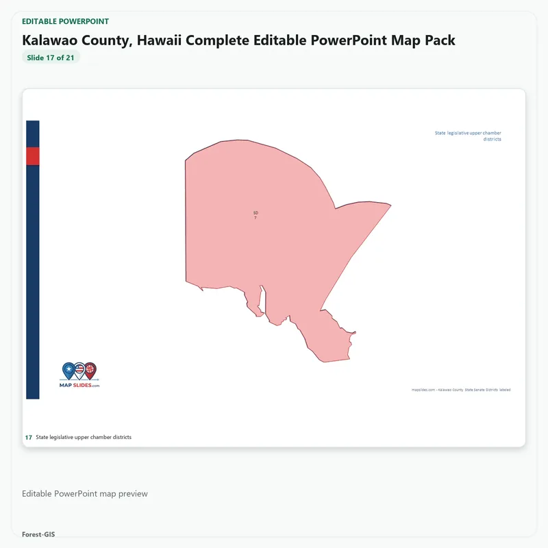 Kalawao County, Hawaii Editable Map Pack - Image 5