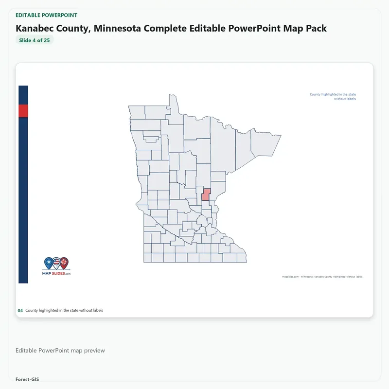 Kanabec County, Minnesota Editable Map Pack - Image 4