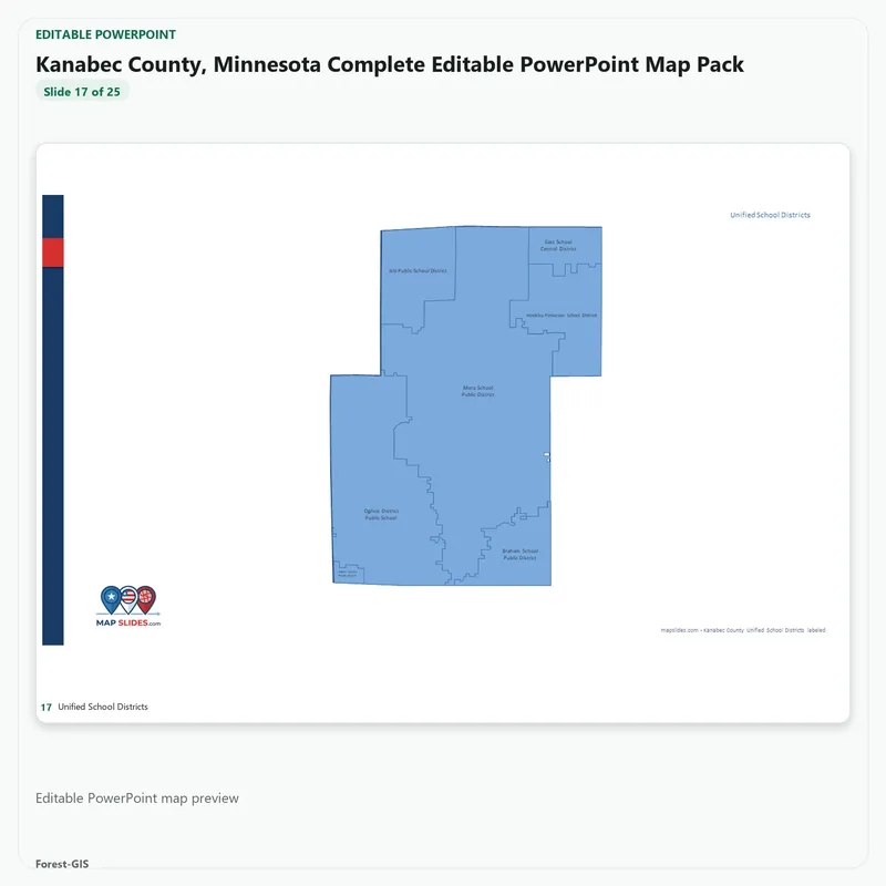 Kanabec County, Minnesota Editable Map Pack - Image 5
