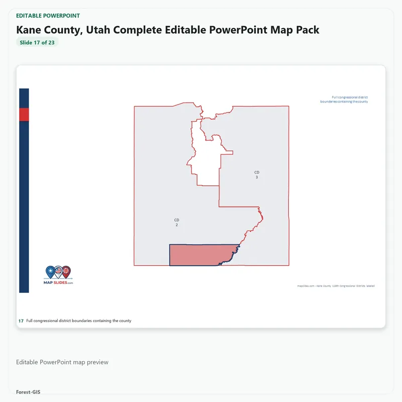 Kane County, Utah Editable Map Pack - Image 5