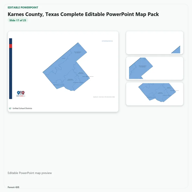Karnes County, Texas Editable Map Pack - Image 5