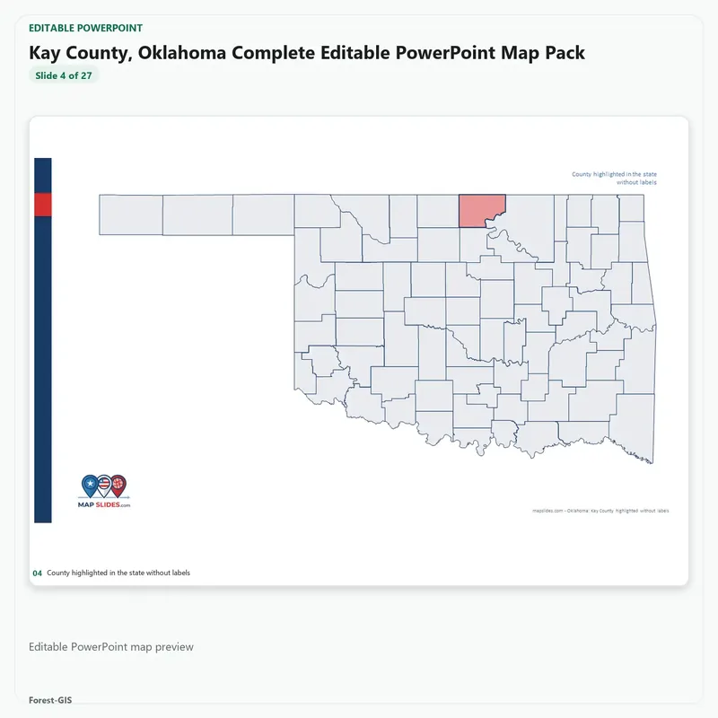 Kay County, Oklahoma Editable Map Pack - Image 4