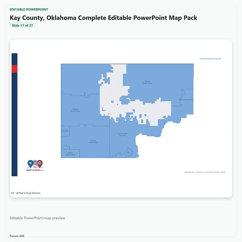 Kay County, Oklahoma Editable Map Pack - Image 5