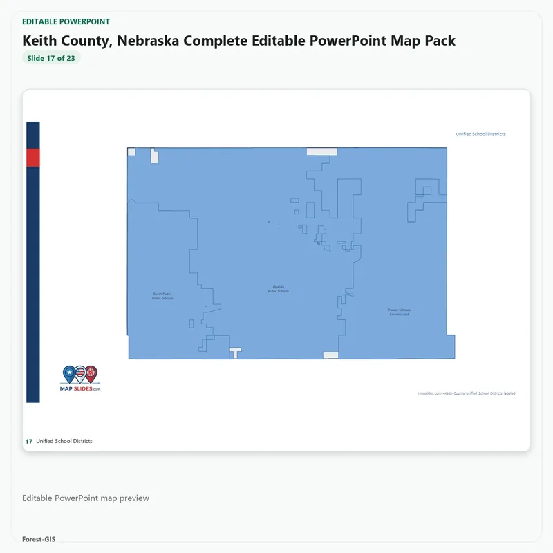 Keith County, Nebraska Editable Map Pack - Image 5