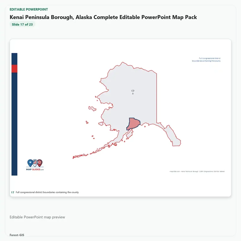Kenai Peninsula Borough, Alaska Editable Map Pack - Image 5