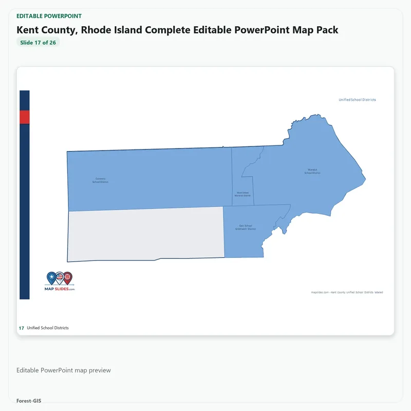 Kent County, Rhode Island Editable Map Pack - Image 5