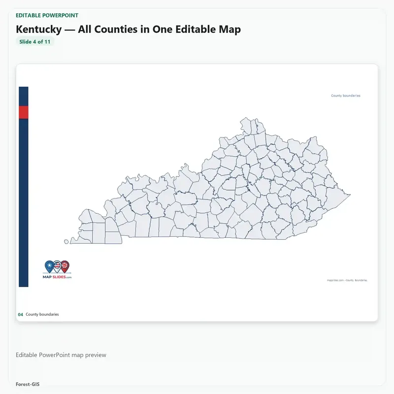 Kentucky — All Counties in One Editable Map - Image 5