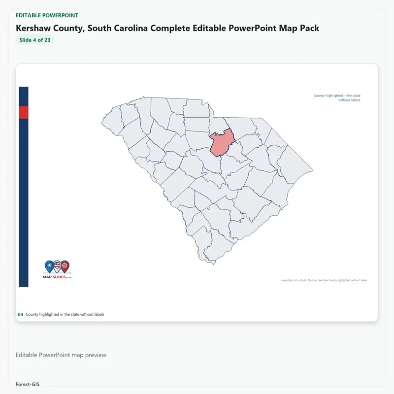 Kershaw County, South Carolina Editable Map Pack - Image 4