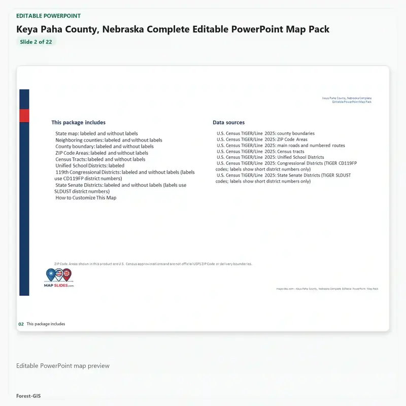 Keya Paha County, Nebraska Editable Map Pack - Image 3