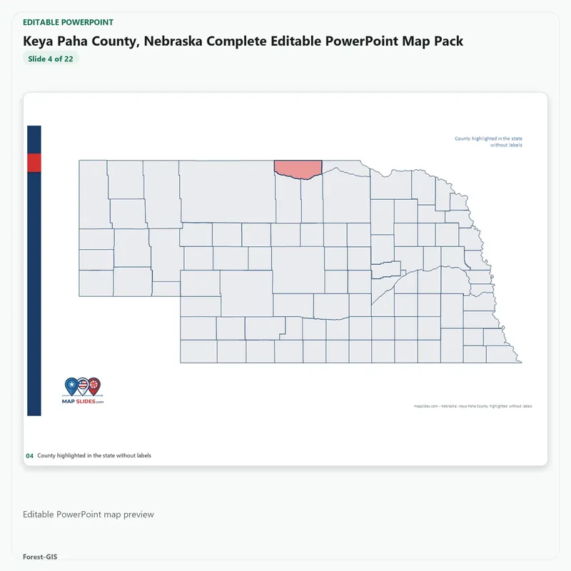 Keya Paha County, Nebraska Editable Map Pack - Image 4