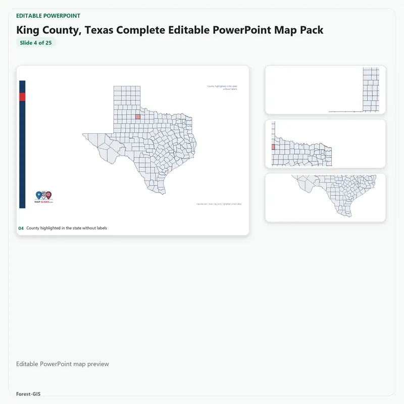 King County, Texas Editable Map Pack - Image 4