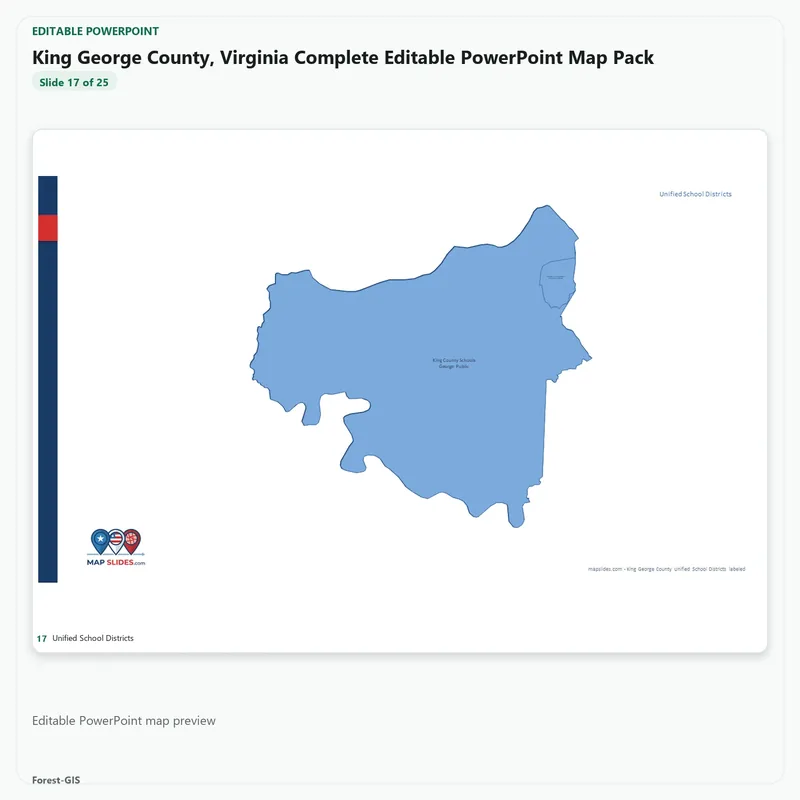 King George County, Virginia Editable Map Pack - Image 5