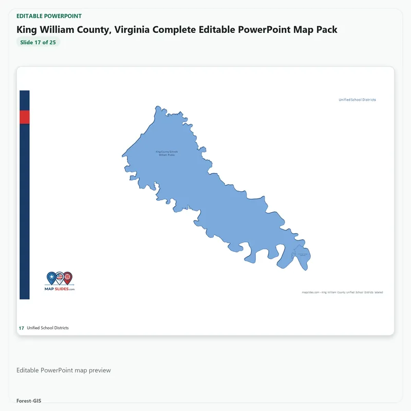 King William County, Virginia Editable Map Pack - Image 5