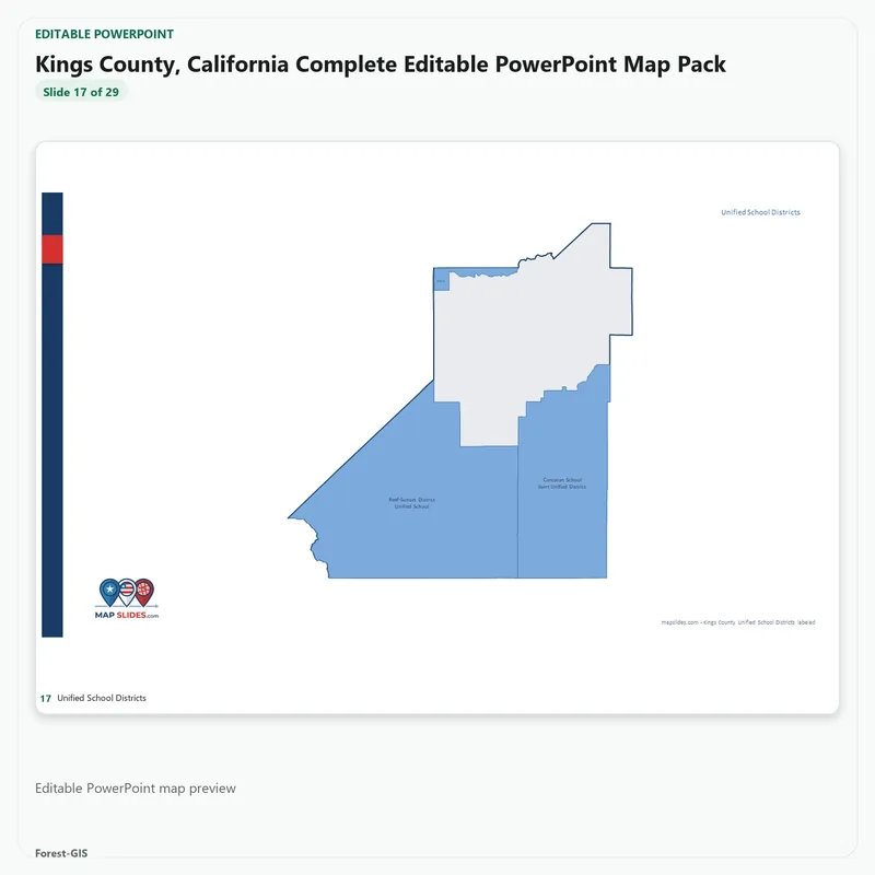 Kings County, California Editable Map Pack - Image 5