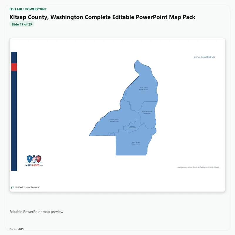 Kitsap County, Washington Editable Map Pack - Image 5