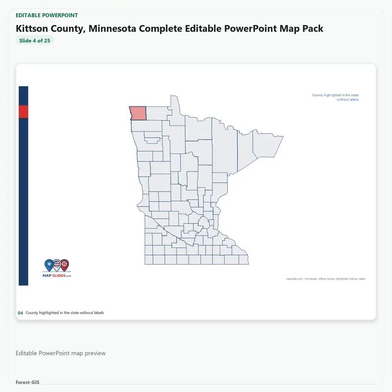 Kittson County, Minnesota Editable Map Pack - Image 4