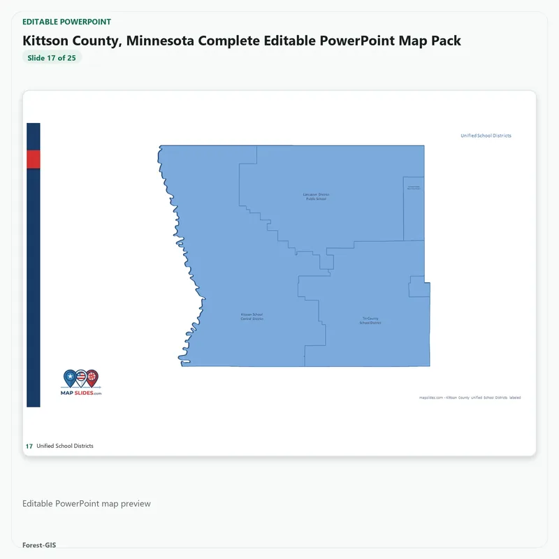 Kittson County, Minnesota Editable Map Pack - Image 5