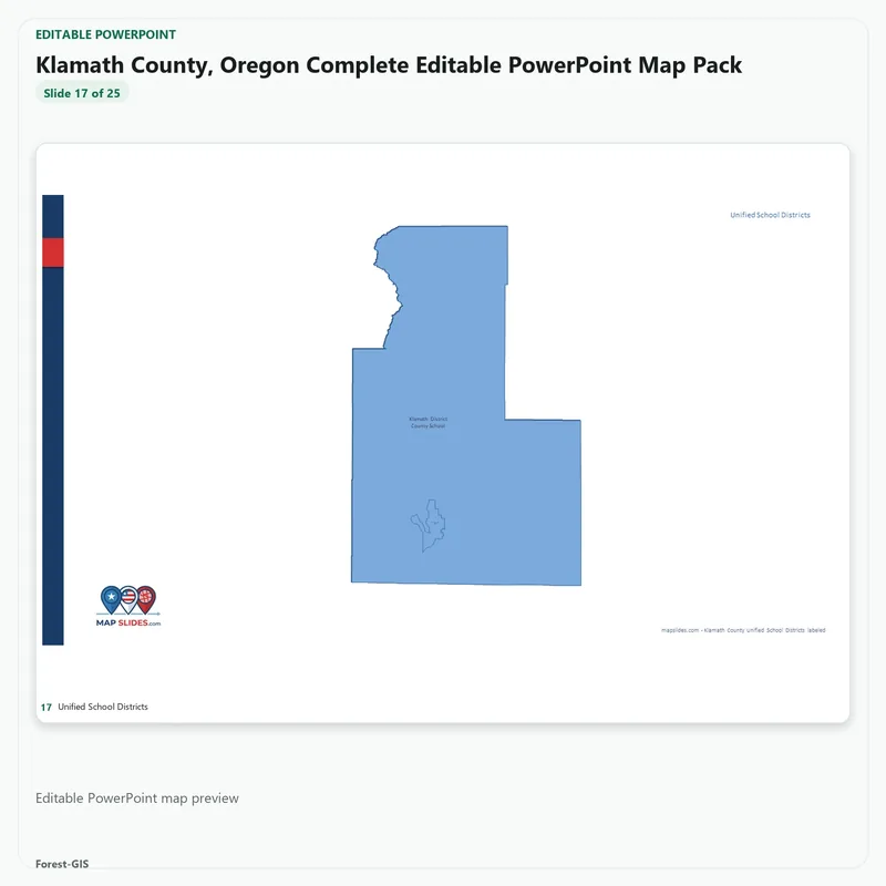 Klamath County, Oregon Editable Map Pack - Image 5