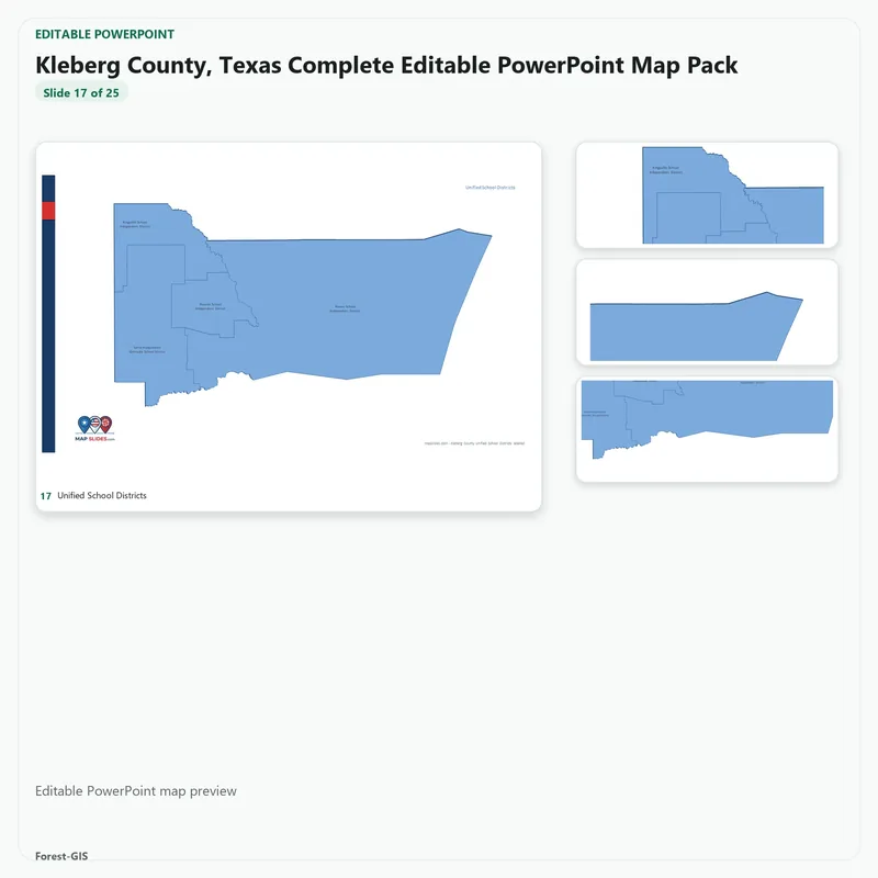 Kleberg County, Texas Editable Map Pack - Image 5
