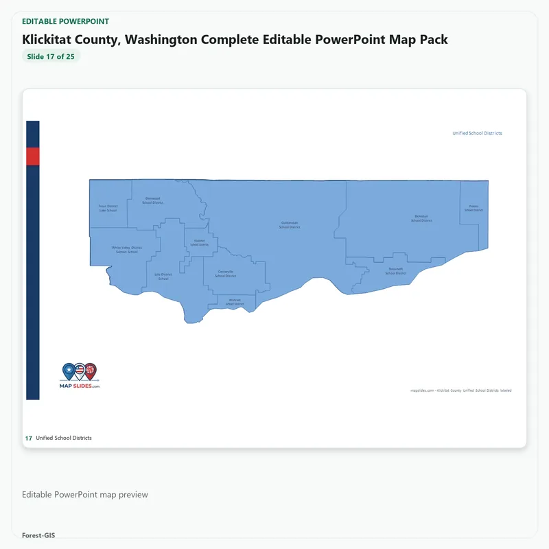 Klickitat County, Washington Editable Map Pack - Image 5