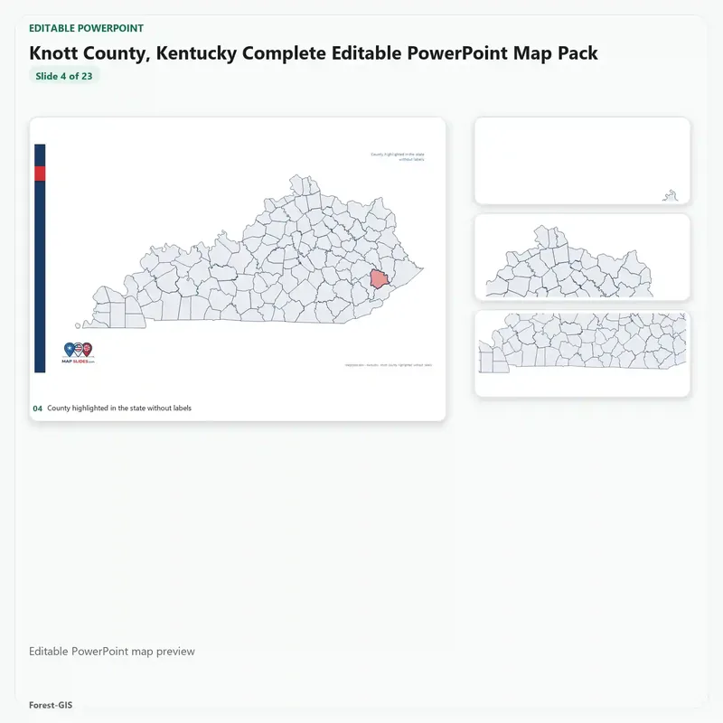 Knott County, Kentucky Editable Map Pack - Image 4