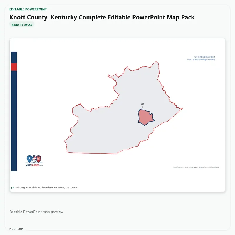Knott County, Kentucky Editable Map Pack - Image 5