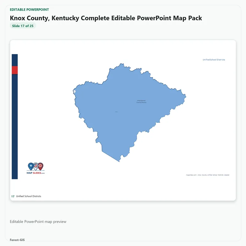 Knox County, Kentucky Editable Map Pack - Image 5