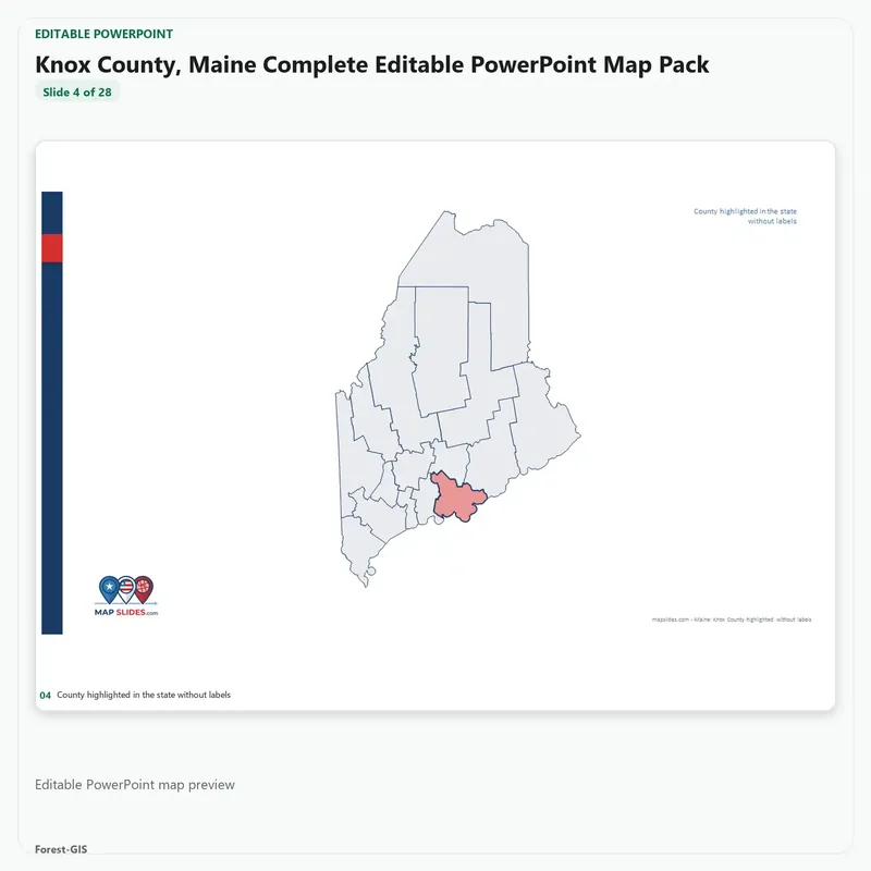 Knox County, Maine Editable Map Pack - Image 4