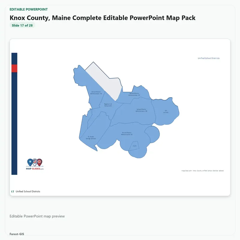 Knox County, Maine Editable Map Pack - Image 5