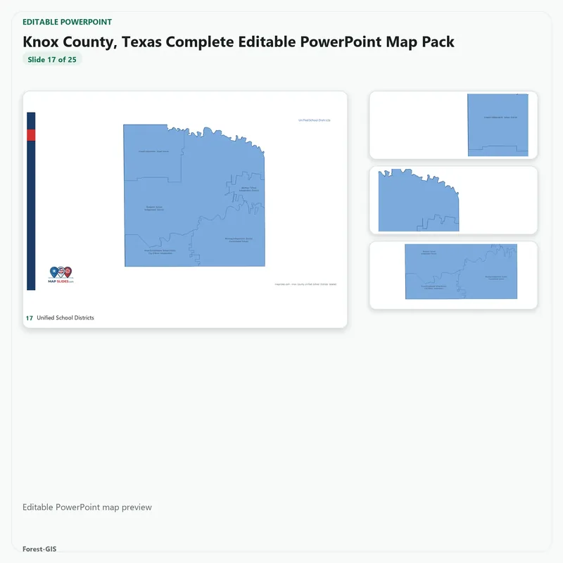 Knox County, Texas Editable Map Pack - Image 5