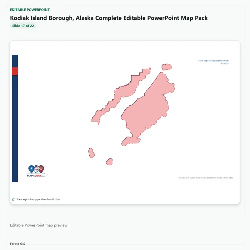 Kodiak Island Borough, Alaska Editable Map Pack - Image 5