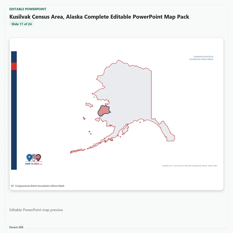 Kusilvak Census Area, Alaska Editable Map Pack - Image 5