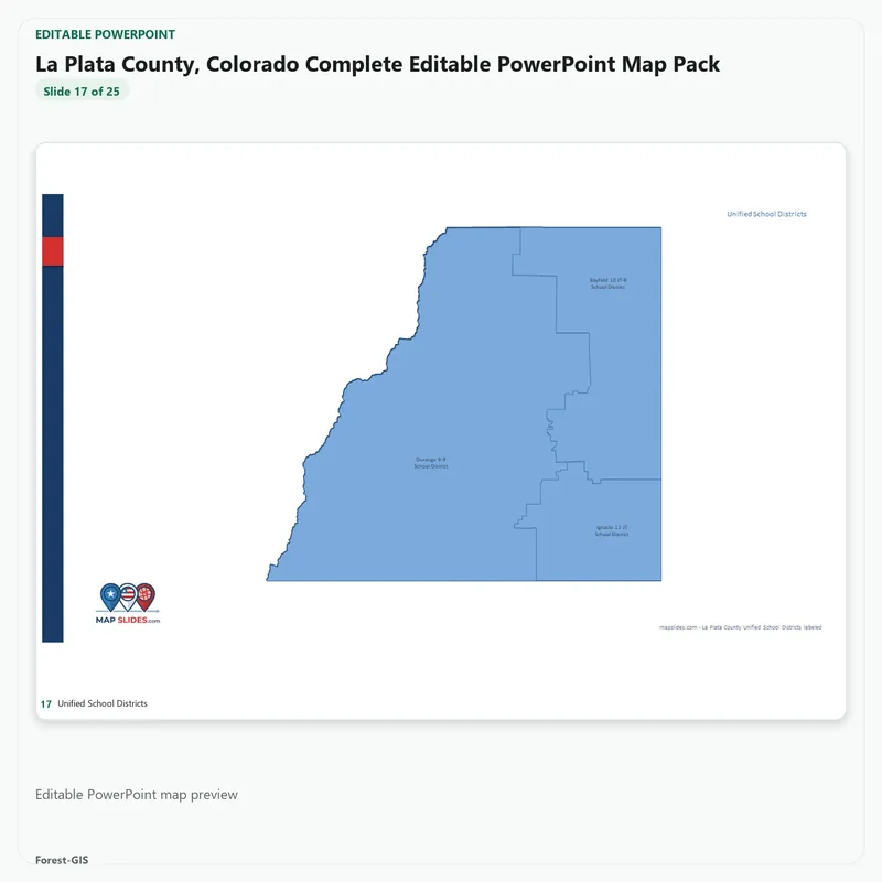 La Plata County, Colorado Editable Map Pack - Image 5