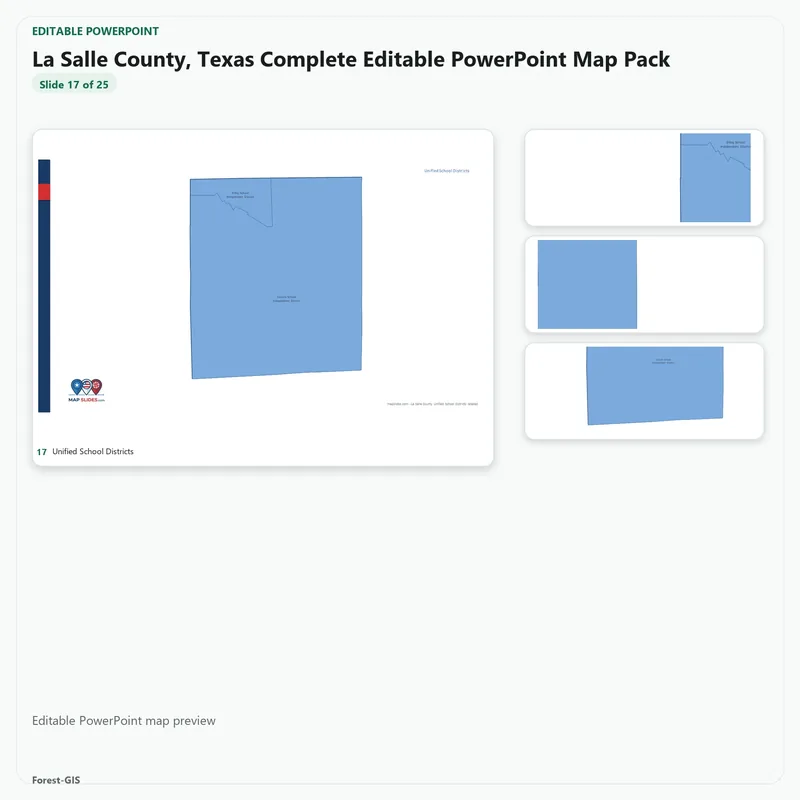 La Salle County, Texas Editable Map Pack - Image 5