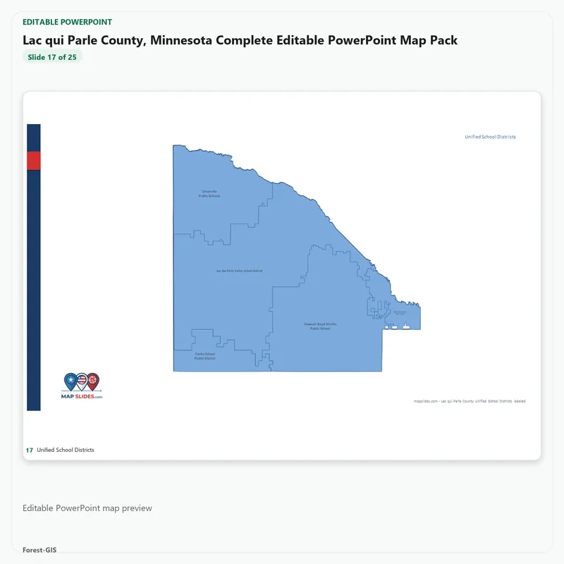 Lac qui Parle County, Minnesota Editable Map Pack - Image 5