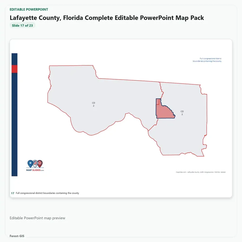 Lafayette County, Florida Editable Map Pack - Image 5